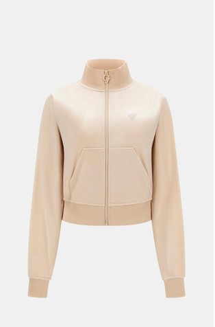 Full-Zip Velvet Sweatshirt