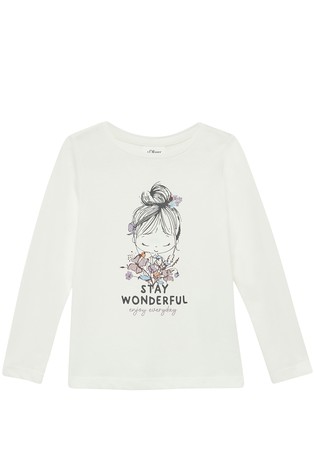 Majica dugih rukava sa svjetlucavim otiskom