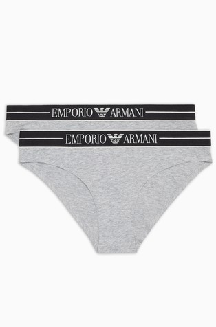 Paket od 2 para gaćica od organskog pamuka s logo obrubom