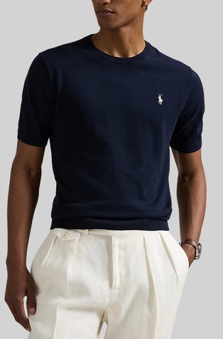 Pletena pamučna majica kratkih rukava