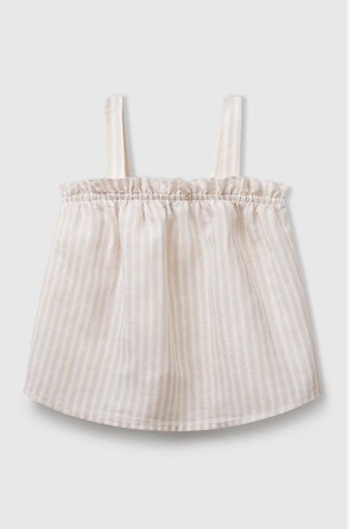 Top od mješavine lana s uzorkom