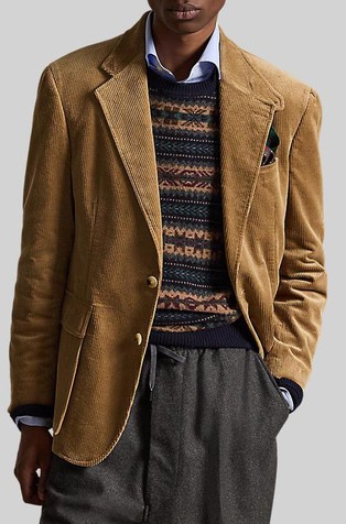 RL67 Corduroy Single-breasted Jacket