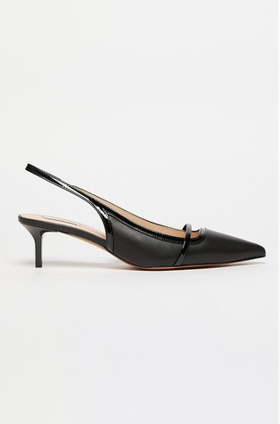 Leather slingback pumps