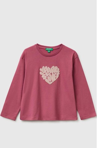 Long-sleeved cotton T-shirt with print