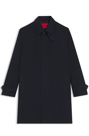 Straight fit vodoodbojan kaput od gabardena