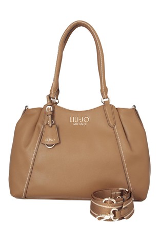 Faux-leather tote bag
