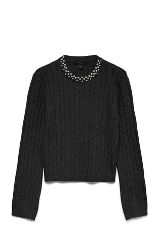 VMLUNA Knitted pullover with pearls