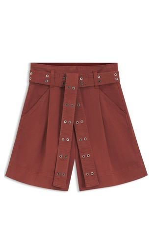 Kratke hlače od rastezljivog pamuka s trakom za vezanje