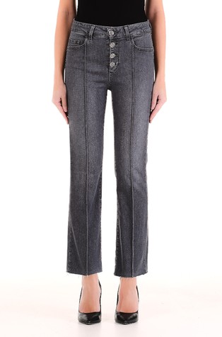 Bootcut jeans with jewel buttons