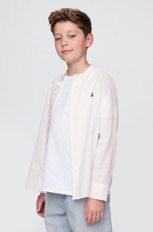 Košulja od mješavine lana i pamuka za dječake