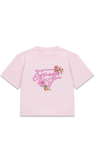 Boxy fit majica s cvjetnim trokutastim logotipom