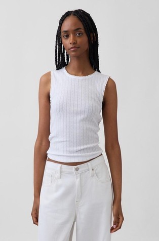 Pointelle Shell Tank Top