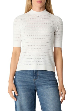 Rupičasto pletena majica od mješavine viskoze