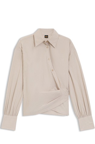 Pamučna košulja na preklop s prugastim uzorkom