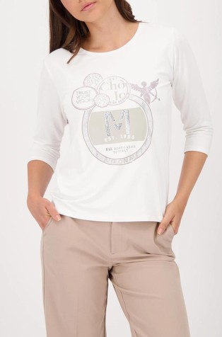 Majica s 3/4 rukavima i ukrasnim otiskom