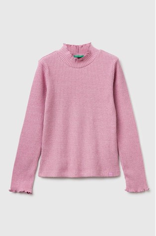 Majica od mješavine pamuka s povišenim ovratnikom