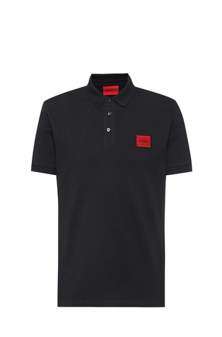 Slim-fit piké pamučna polo majica s crvenim logotipom