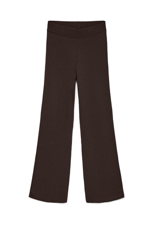 VMGOLD Ribbed knit trousers with lurex
