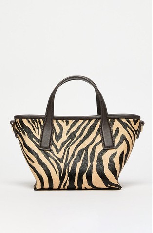 Small zebra-print shopper bag