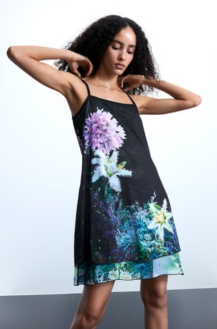 Reversible floral dress