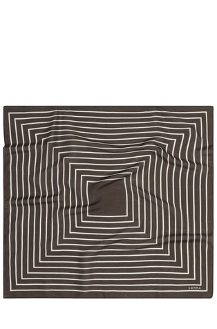 Silk-blend scarf with a graphic print