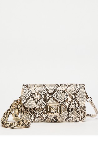 Mini bag in coated fabric