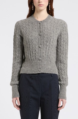 Cable knit cardigan