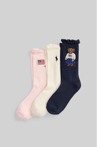 Polo Bear Crew Sock 3-pack