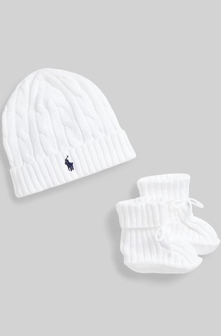 2-dijelni pamučni poklon komplet kape i papuča