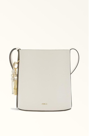 Manja kožna bucket torbica