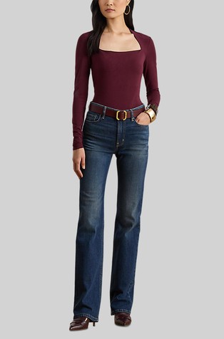 Straight fit jeans hlače s visokim strukom