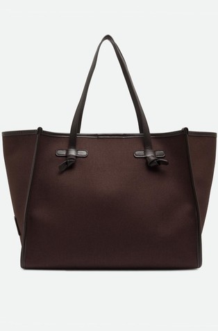 Marcella Original canvas tote with leather trims