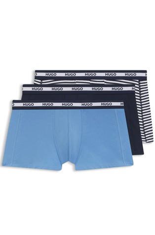 Three-pack of stretch-cotton trunks with logo waistbands