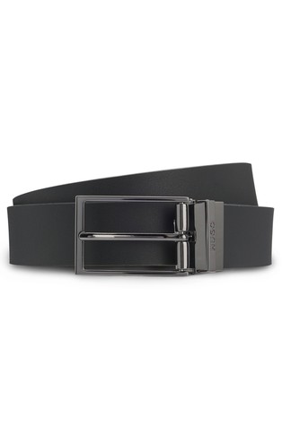 Obostran kožni remen s poliranom kopčom