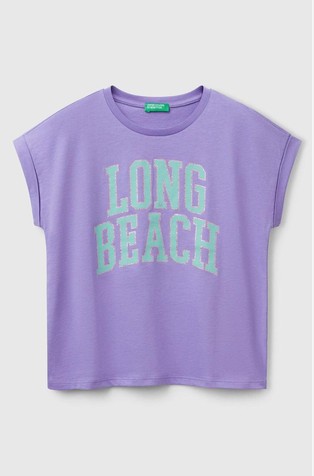 Boxy fit majica sa svjetlucavim otiskom