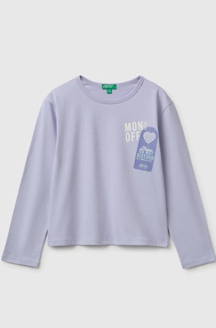 Long-sleeved cotton T-shirt with print