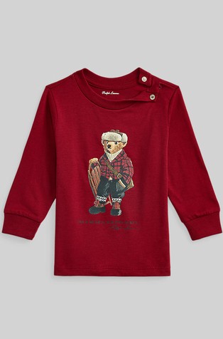 Polo Bear pamučna majica dugih rukava