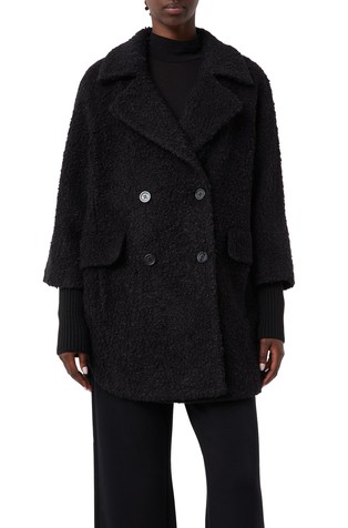 Jakna od buklé tkanine s pletenim rukavima