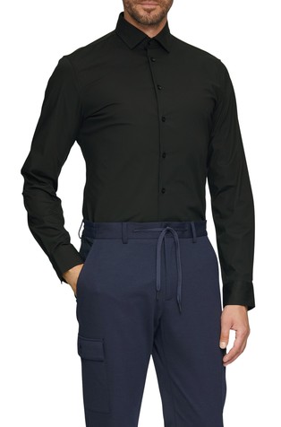 Slim fit stretch cotton shirt