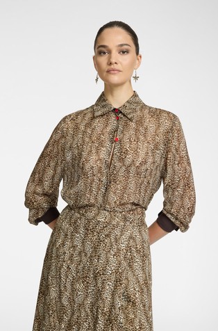 Viskozna košulja sa životinjskim uzorkom