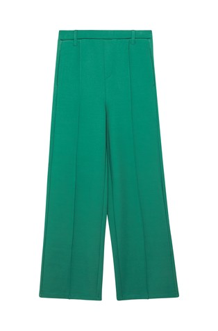 Wide leg pants in interlock jersey