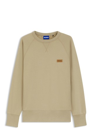 Cotton-terry sweatshirt with logo badge