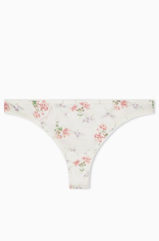 Brazilke od satenske mikrofibre s cvjetnim uzorkom