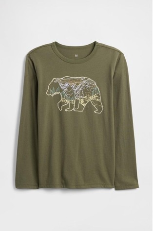 Majica dugih rukava s printom za dječake