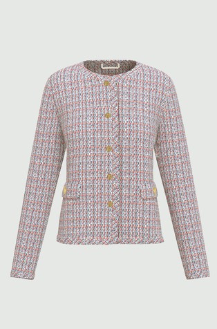 Regular fit basketweave jacket