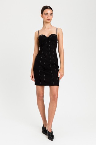 Kratka haljina s ukrasnim kamenčićima