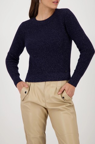 Pleten pulover s lurex vlaknima