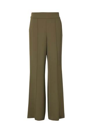 Flowing wide-leg trousers with elasticated waistband