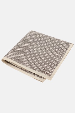 Svilena džepna maramica s geometrijskim mikrouzorkom