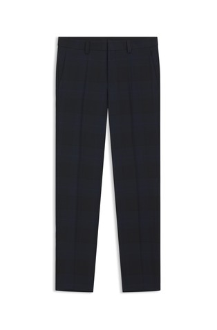 Extra-slim-fit trousers in check virgin wool